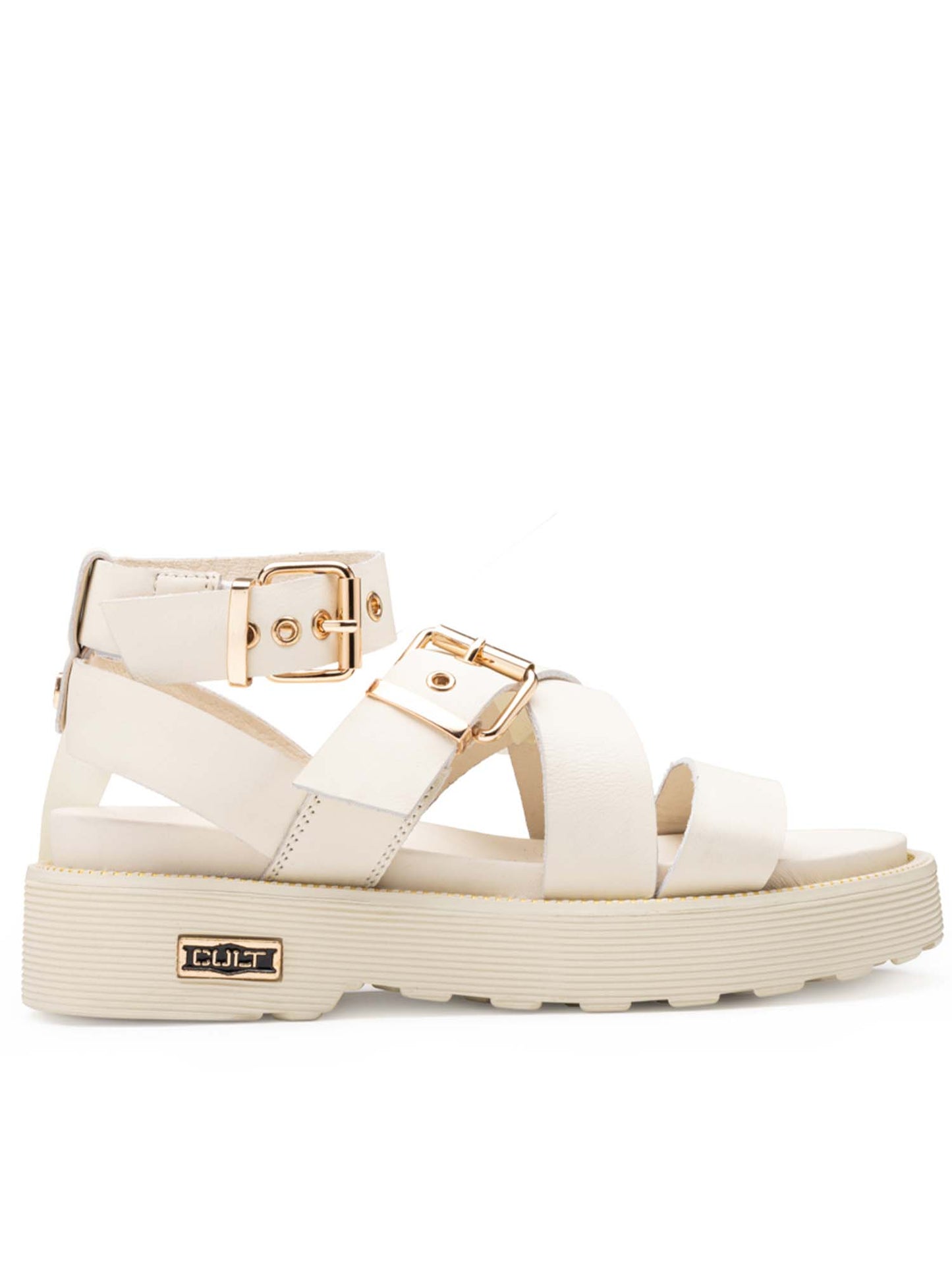 Sandali da donna Cult Ziggy in pelle beige dal design casual