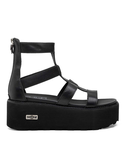Sandali Nancy di Cult da donna in pelle nera con platform