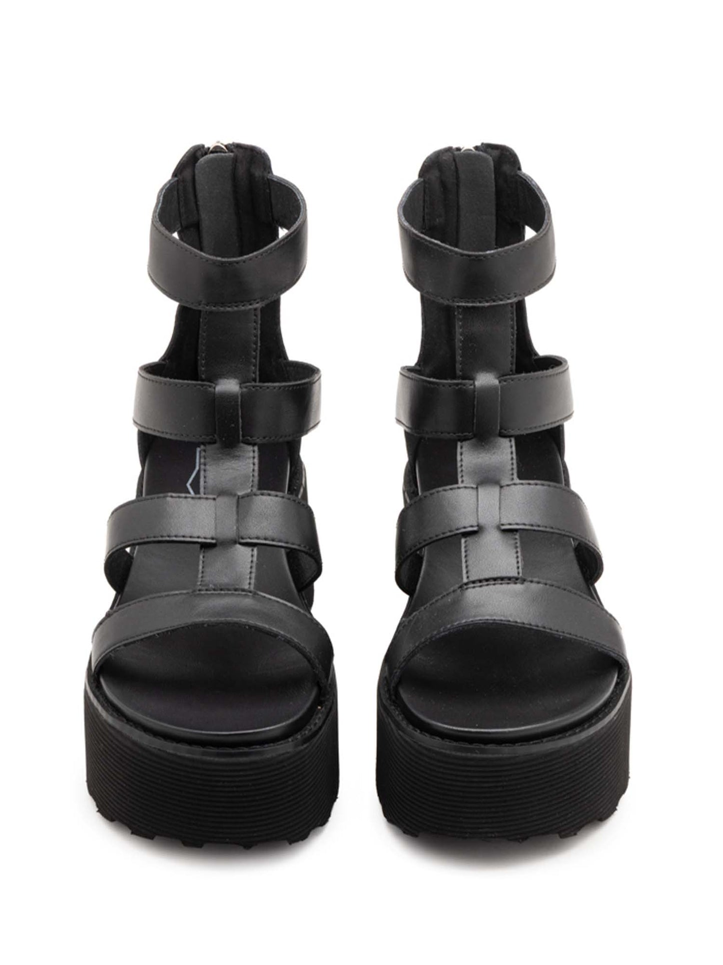 Sandali Nancy di Cult da donna in pelle nera con platform