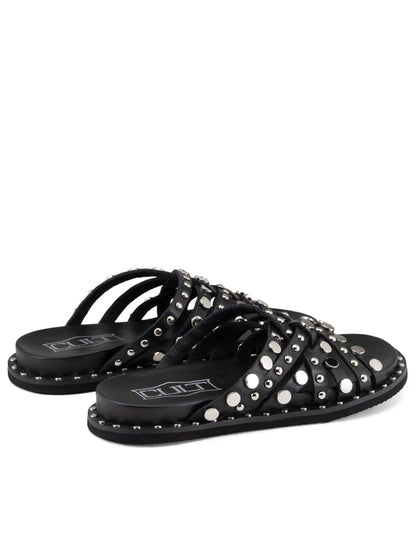 Sandali donna Cult Roshelle neri con borchie metalliche