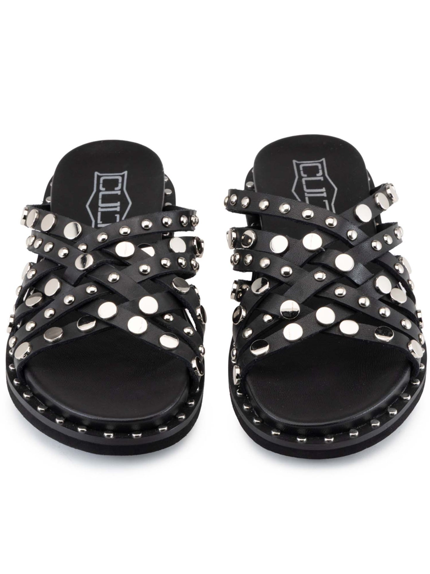 Sandali donna Cult Roshelle neri con borchie metalliche