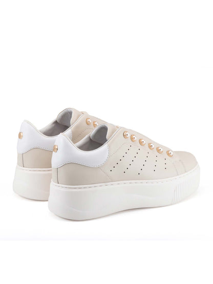 Cult Perry, sneakers donna color crema dallo stile casual e originale