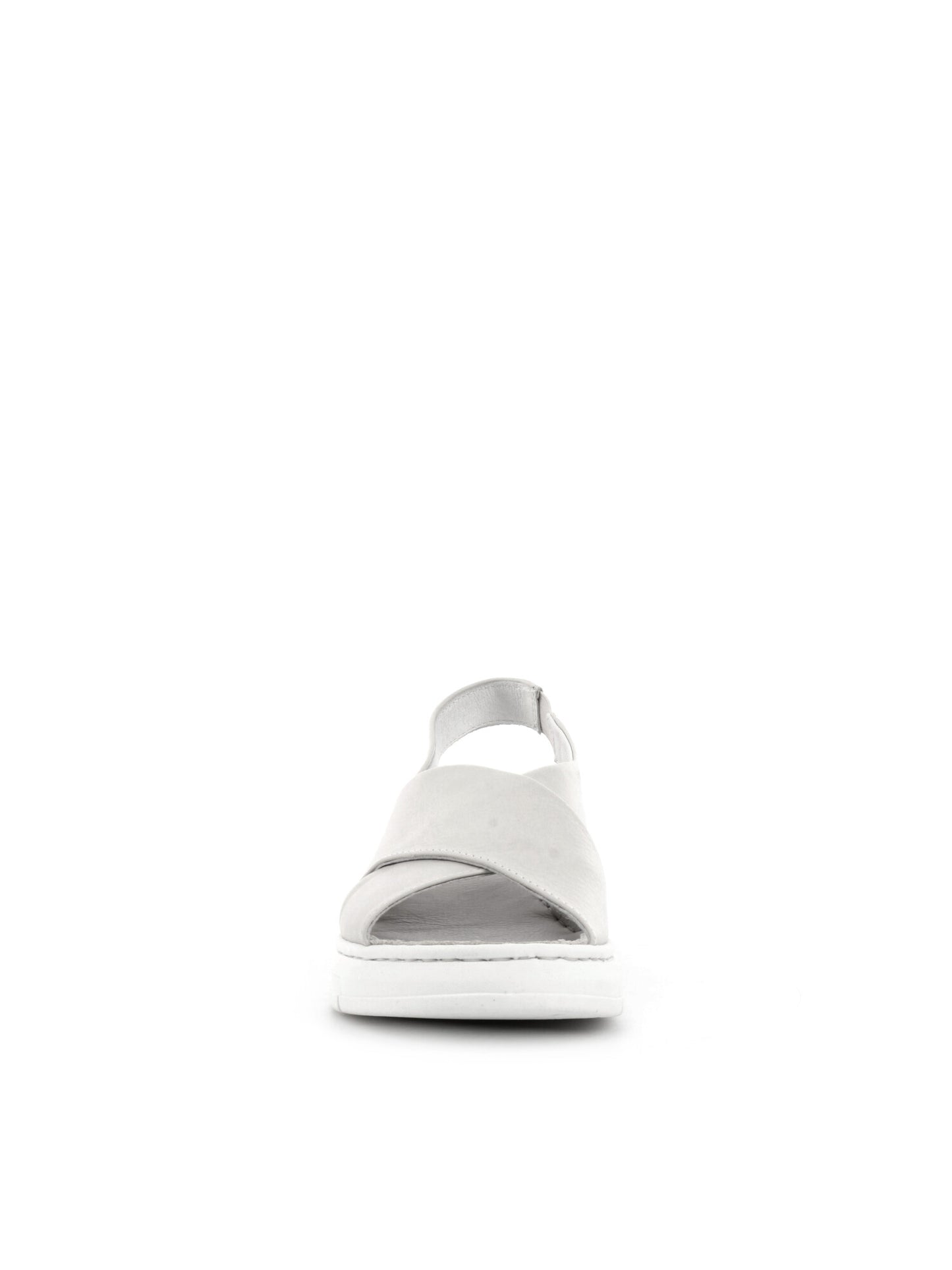 Shoelab sandali donna bianchi con doppia fascia incrociata e zeppa comoda