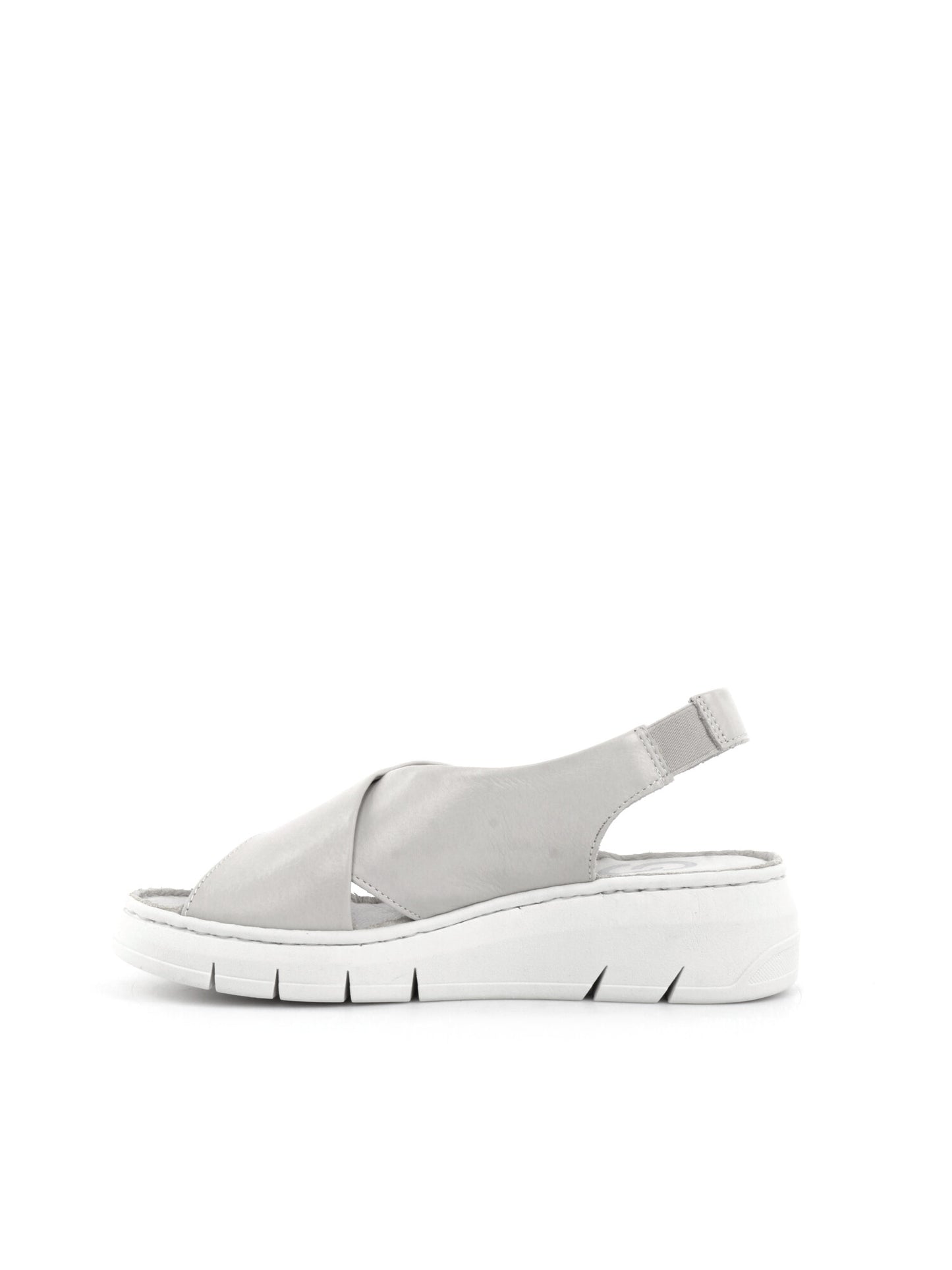 Shoelab sandali donna bianchi con doppia fascia incrociata e zeppa comoda