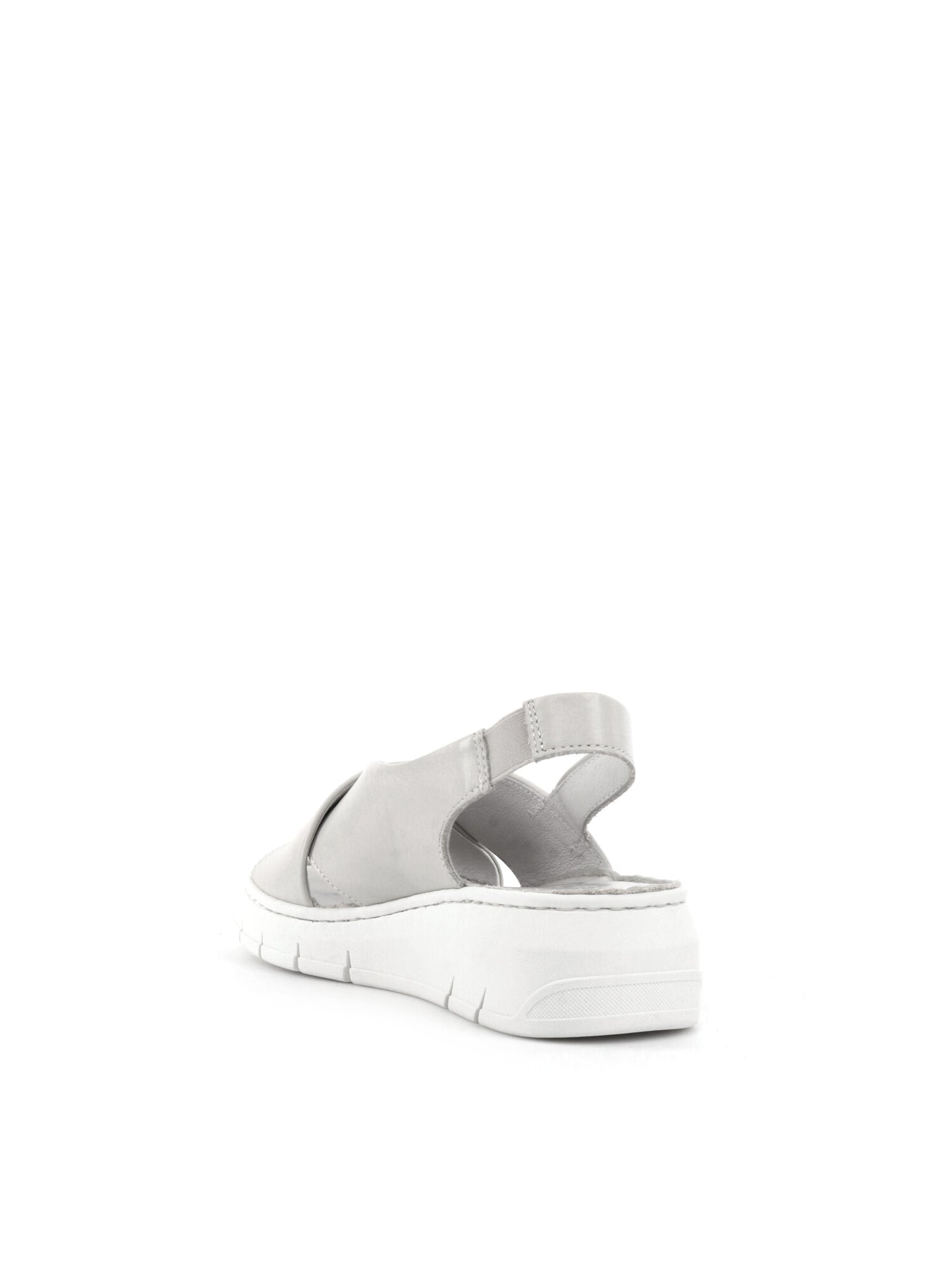 Shoelab sandali donna bianchi con doppia fascia incrociata e zeppa comoda