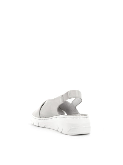 Shoelab sandali donna bianchi con doppia fascia incrociata e zeppa comoda