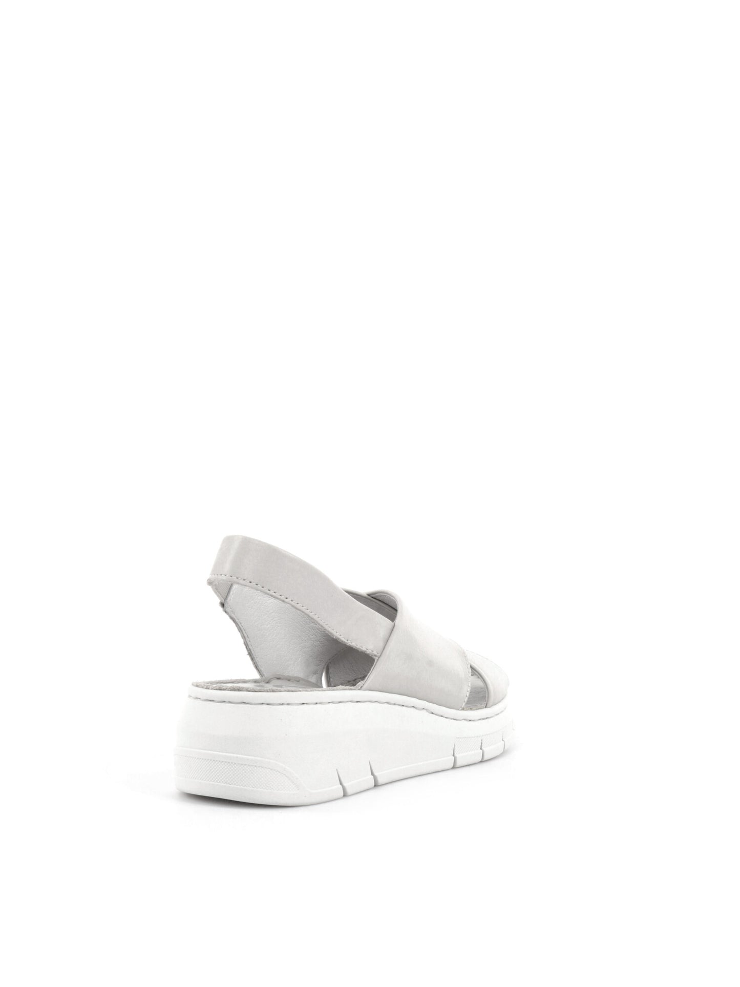 Shoelab sandali donna bianchi con doppia fascia incrociata e zeppa comoda