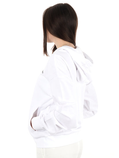 KAPPA FELPA ZIP+CAPP - BIANCO