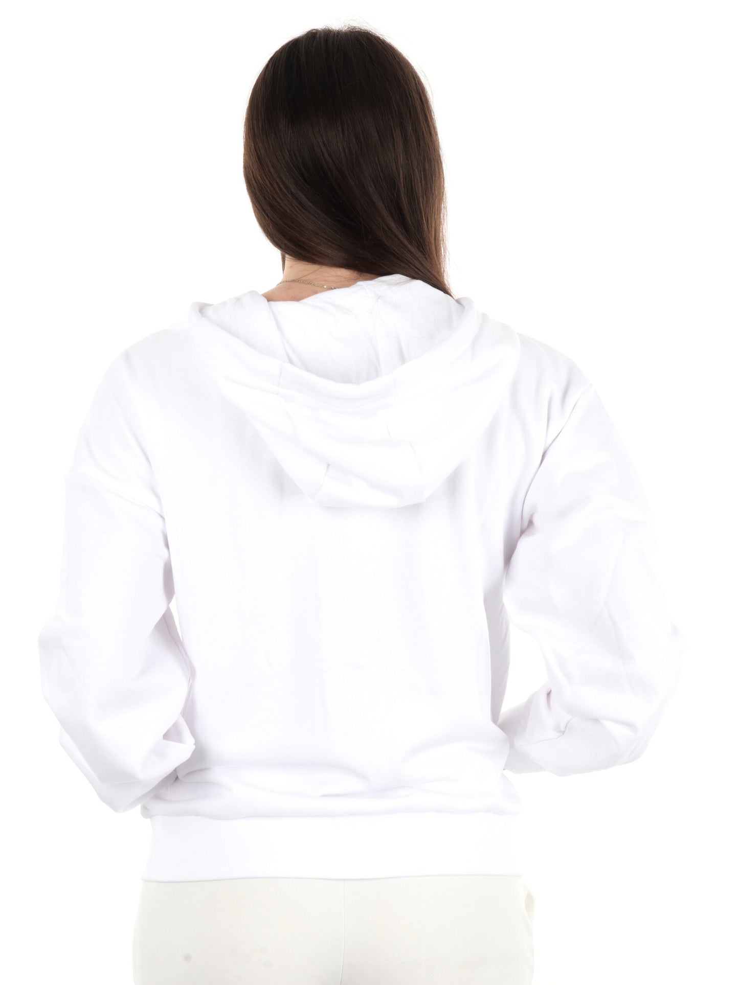 KAPPA FELPA ZIP+CAPP - BIANCO