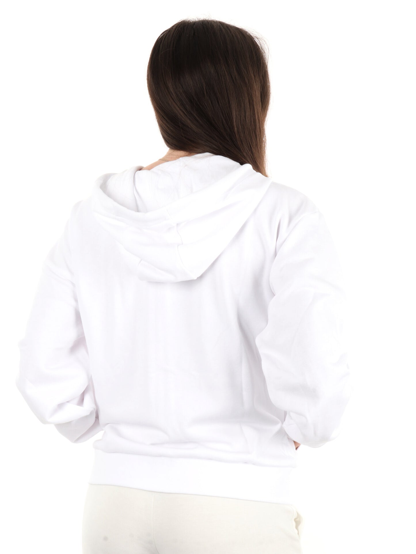 KAPPA FELPA ZIP+CAPP - BIANCO