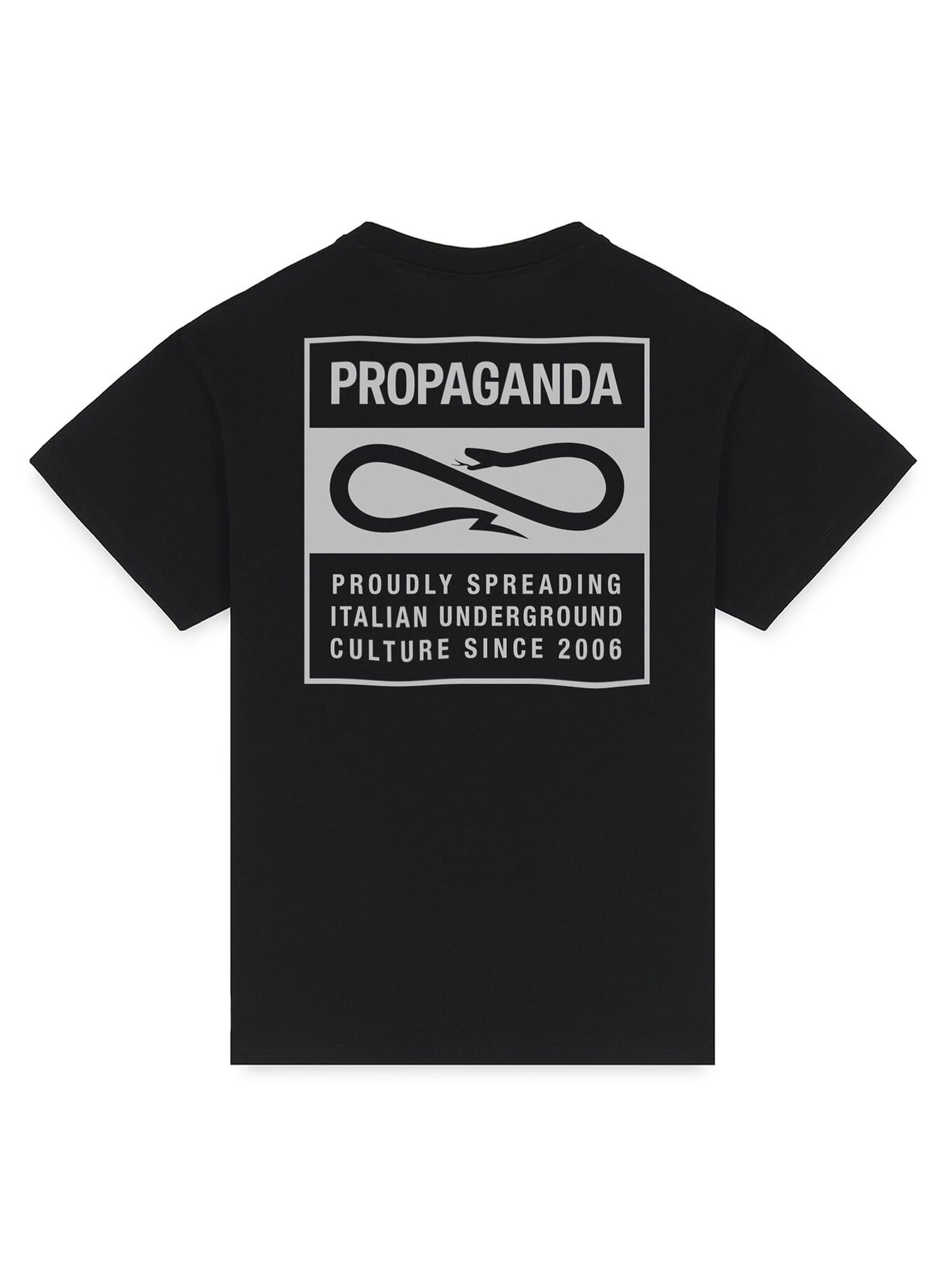 T-SHIRT LABEL PROPAGANDA DA UOMO NERO
