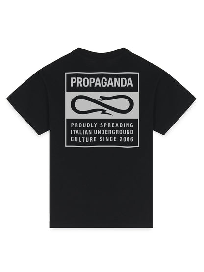 T-SHIRT LABEL PROPAGANDA DA UOMO NERO