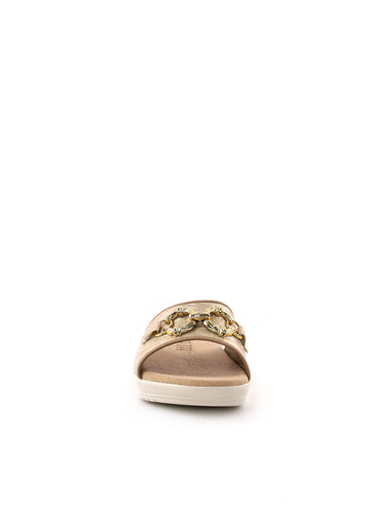 Ciabatte donna Tiglio 3336 Perla in elegante argento metallico