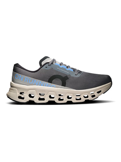 On Cloudmonster 3, scarpa running uomo in grigio