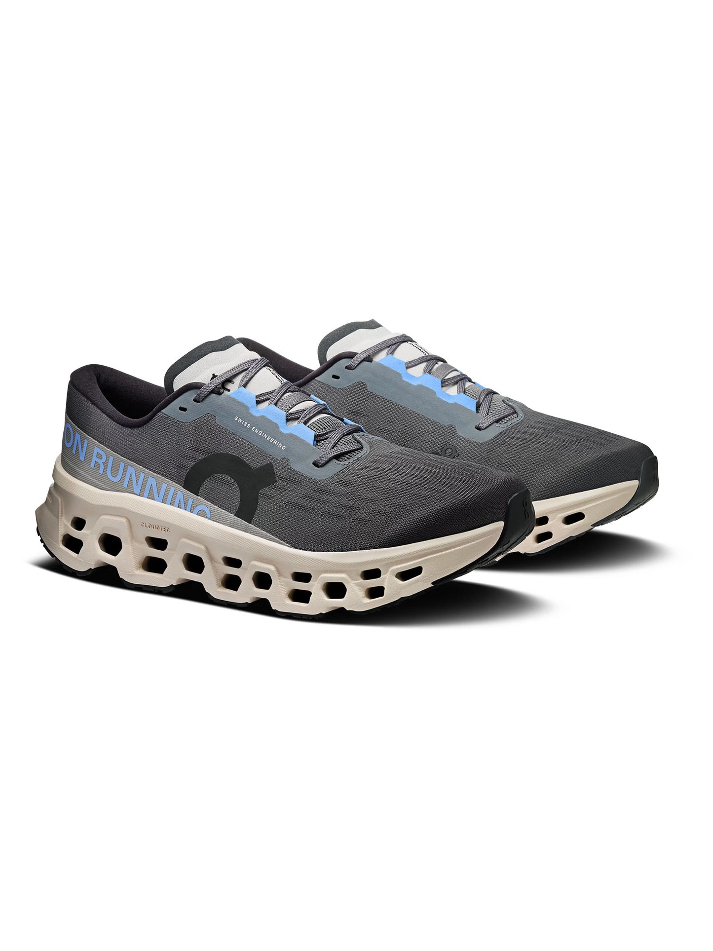 On Cloudmonster 3, scarpa running uomo in grigio