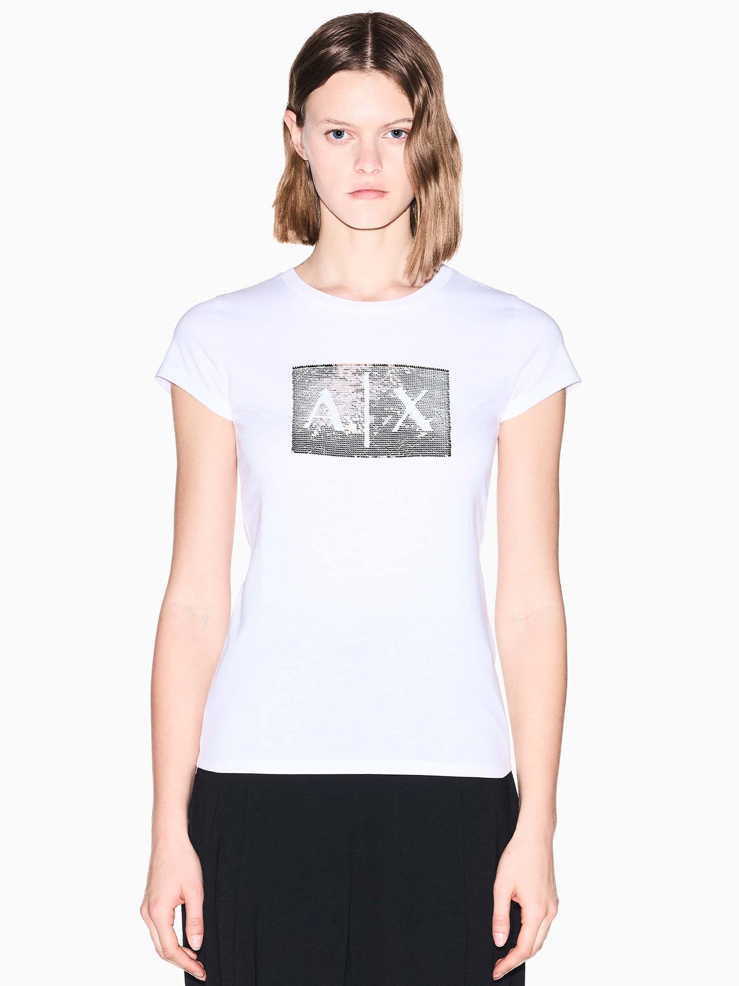 Armani Exchange 8NYTDL YJ73Z 6110, t-shirt maniche corte da donna bianca