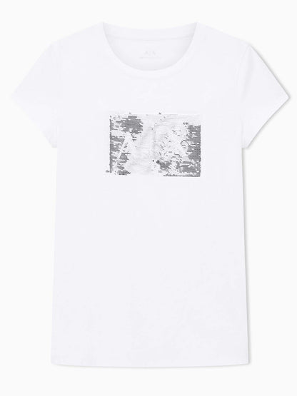 Armani Exchange 8NYTDL YJ73Z 6110, t-shirt maniche corte da donna bianca