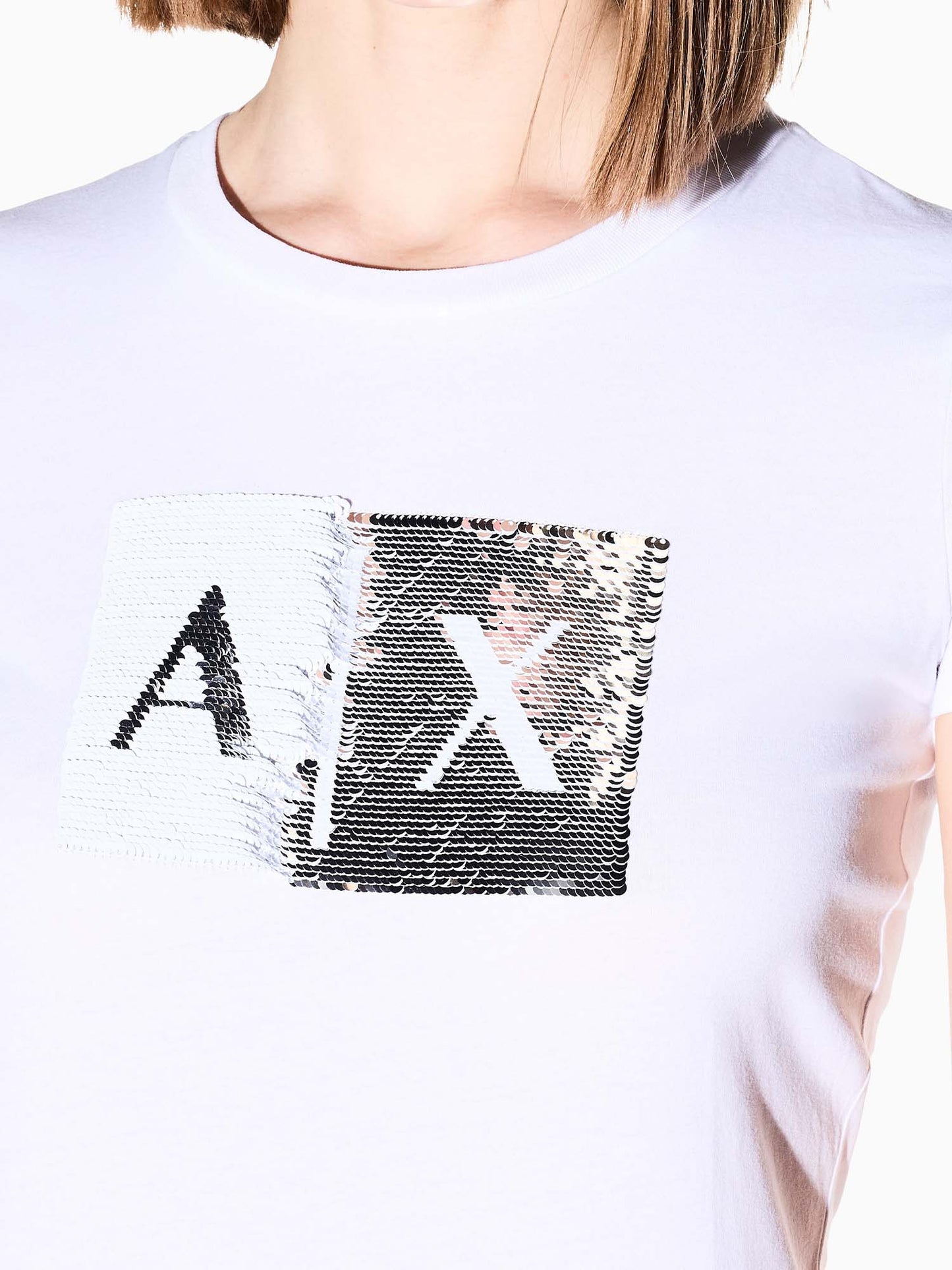 Armani Exchange 8NYTDL YJ73Z 6110, t-shirt maniche corte da donna bianca