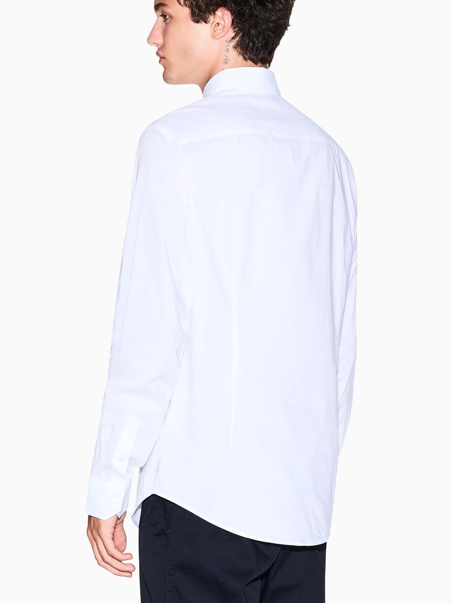 Armani Exchange 8NZC31 ZN28Z, camicia da uomo bianca