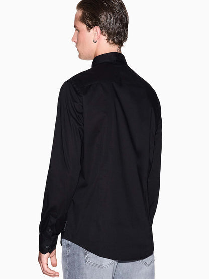 Armani Exchange 8NZC31 ZN28Z, camicia da uomo nera
