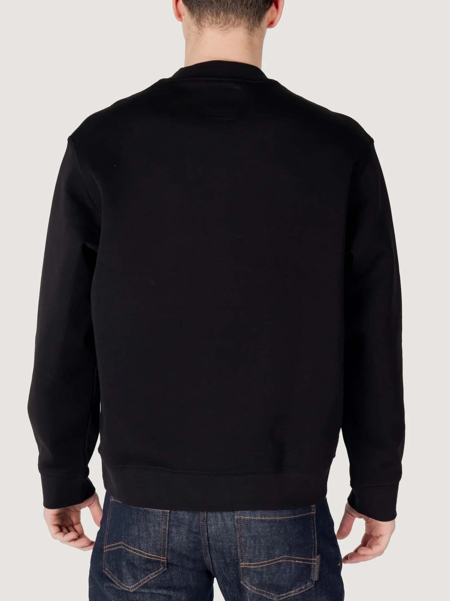 Armani Exchange Crewneck Sweatshirt, felpa da uomo nera
