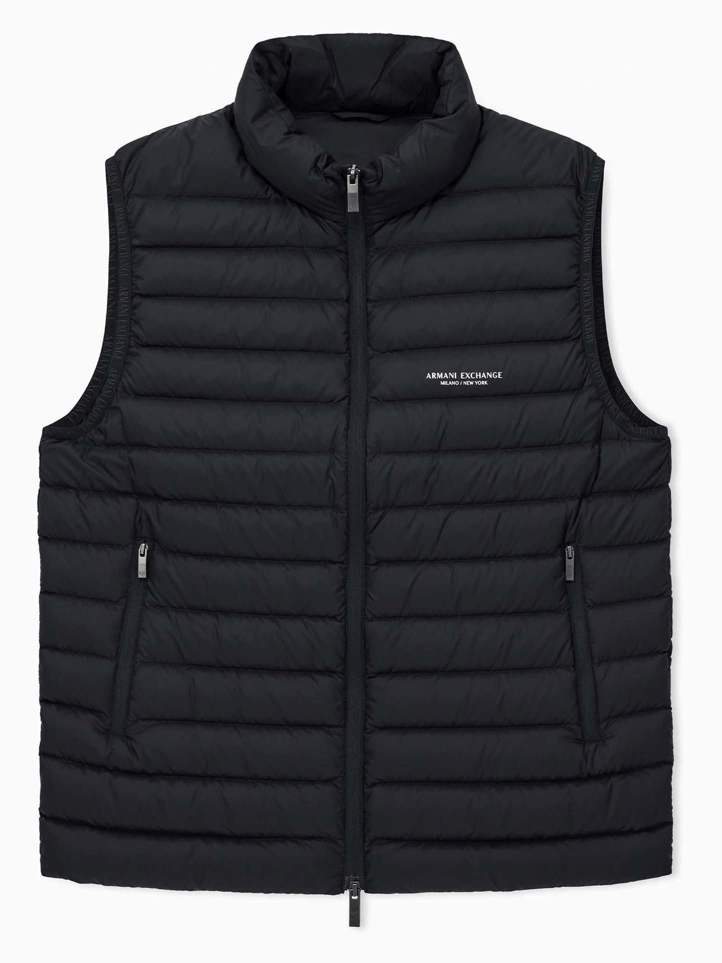 Armani Exchange Quilted Down Filled, gilet da uomo nero