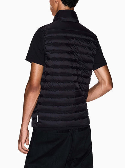 Armani Exchange Quilted Down Filled, gilet da uomo nero