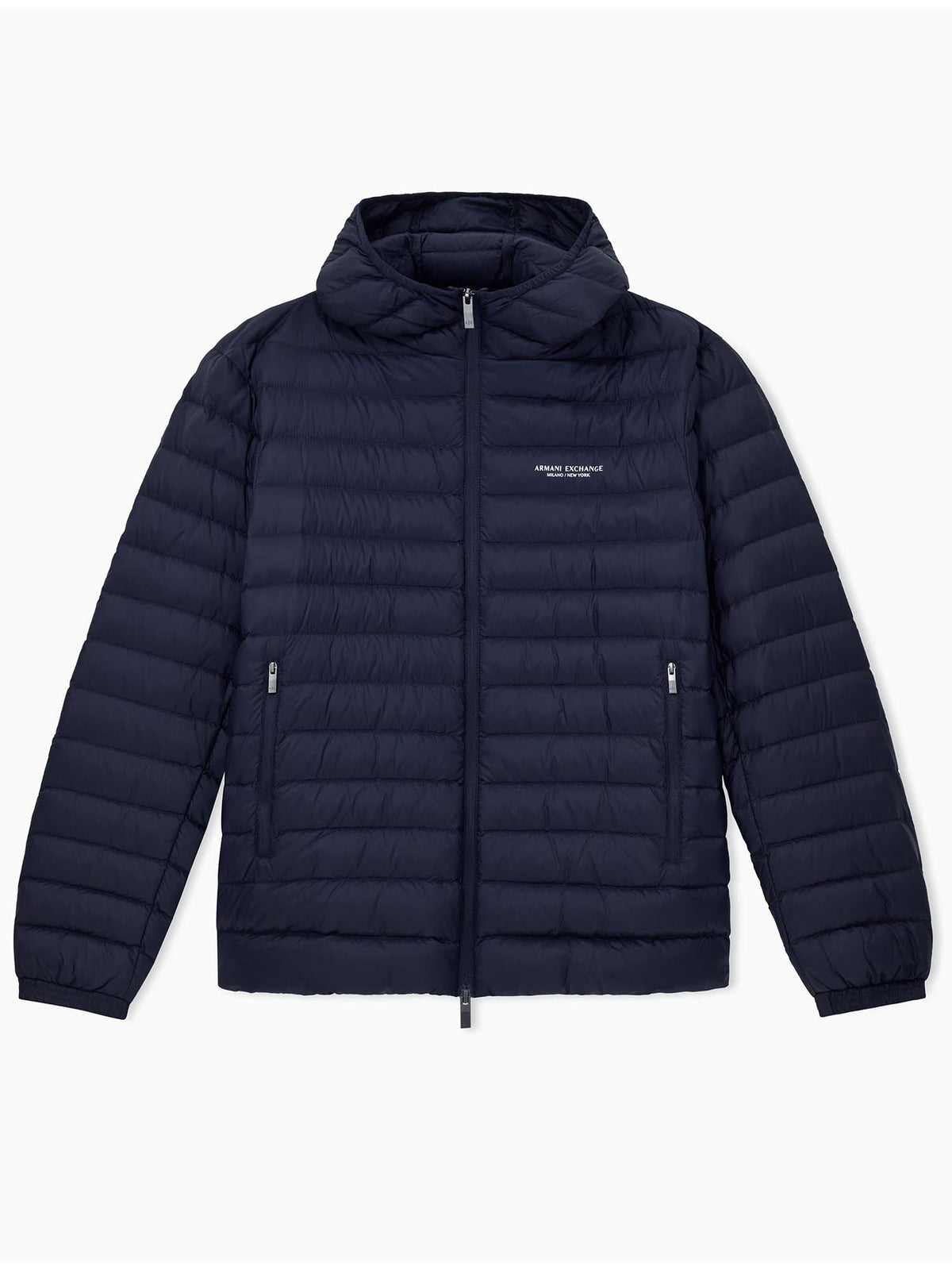 Armani Exchange Ultralight Hooded Down Jacket, giubbotto da uomo blu