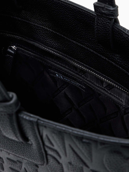 Armani Exchange Liz M Tote bag, borsa Unisex adulto nera