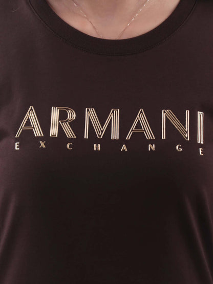 Armani Exchange XW2761 AF23954 U6032, t-shirt da donna marrone