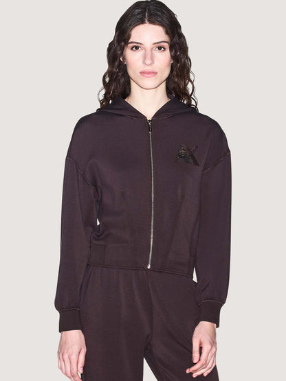 Armani Exchange felpa da donna marrone