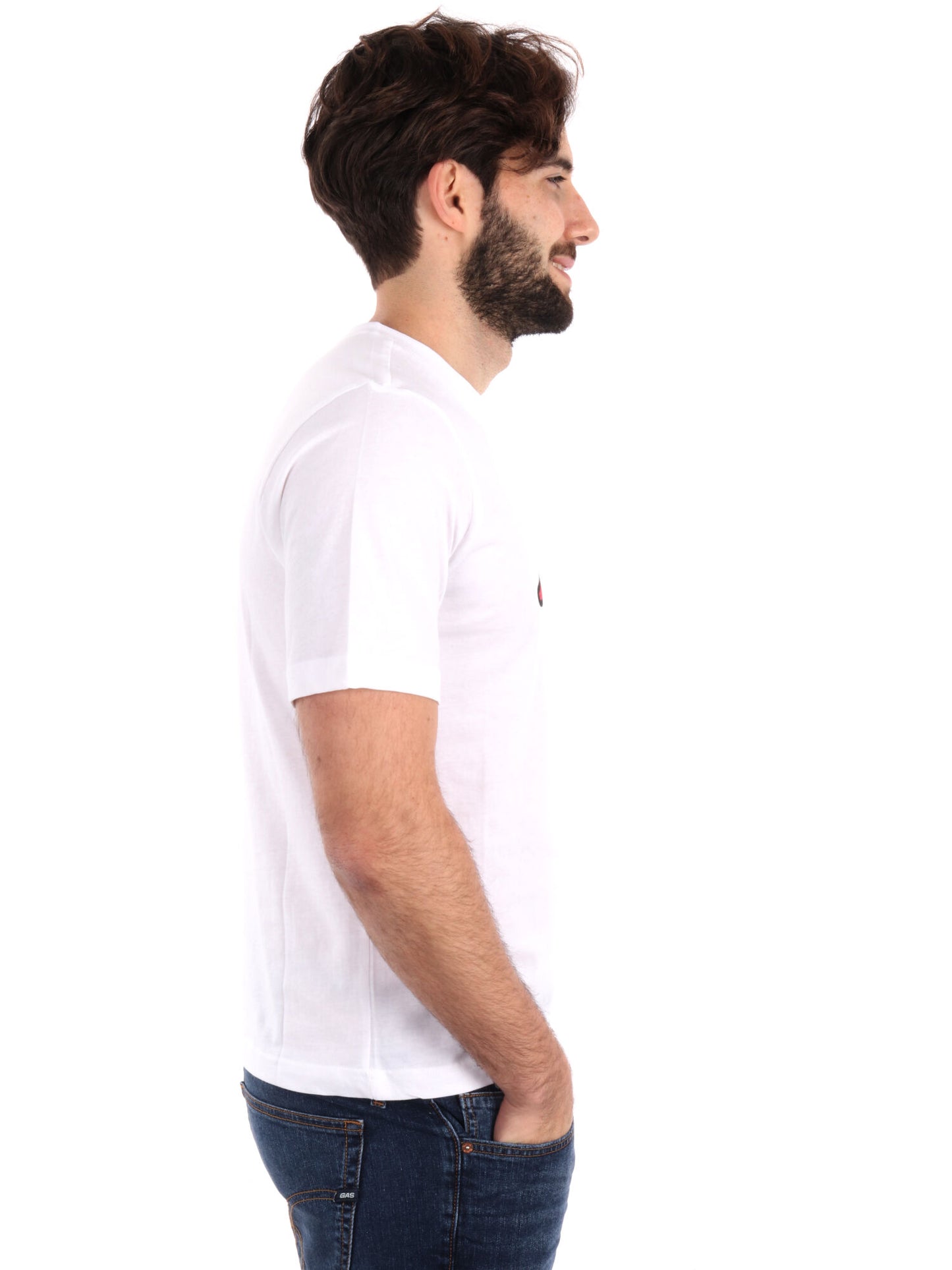 T-SHIRT LOGO GETTO KAPPA UOMO BIANCO