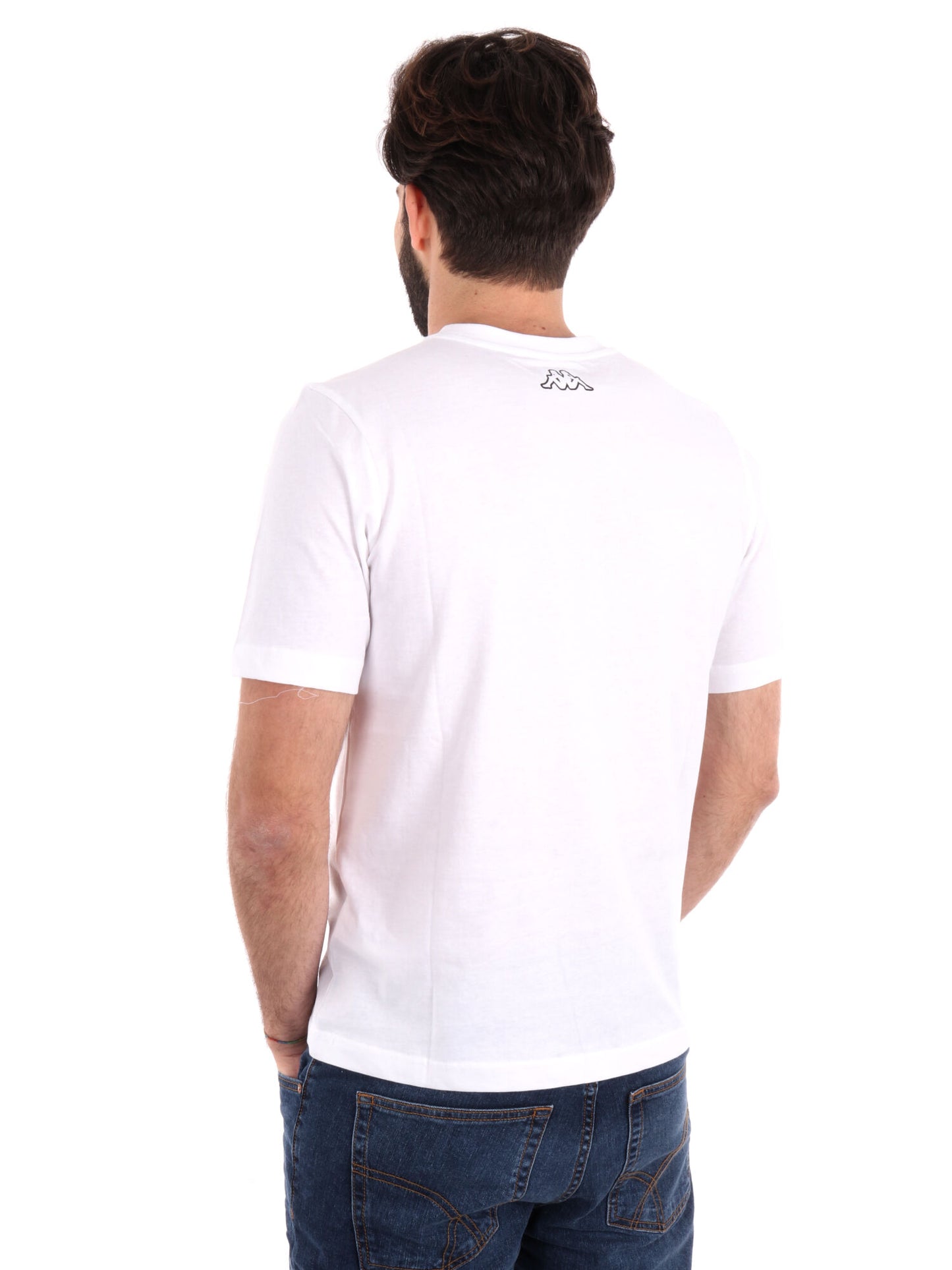 T-SHIRT LOGO GETTO KAPPA UOMO BIANCO