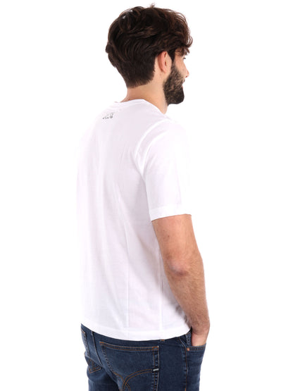 T-SHIRT LOGO GETTO KAPPA UOMO BIANCO
