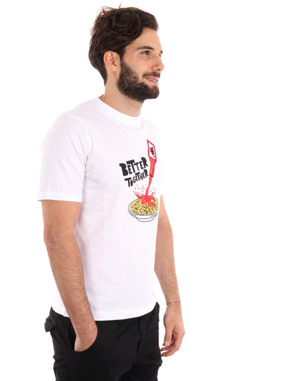 T-SHIRT LOGO GLESTO KAPPA UOMO BIANCO