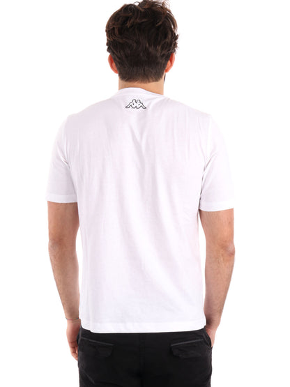 T-SHIRT LOGO GLESTO KAPPA UOMO BIANCO