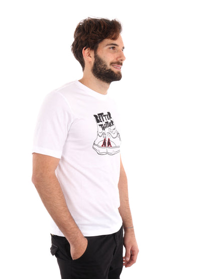T-SHIRT LOGO GLABU KAPPA UOMO BIANCO