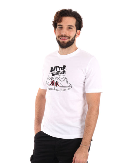 T-SHIRT LOGO GLABU KAPPA UOMO BIANCO