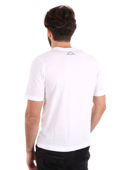 T-SHIRT LOGO GLABU KAPPA UOMO BIANCO