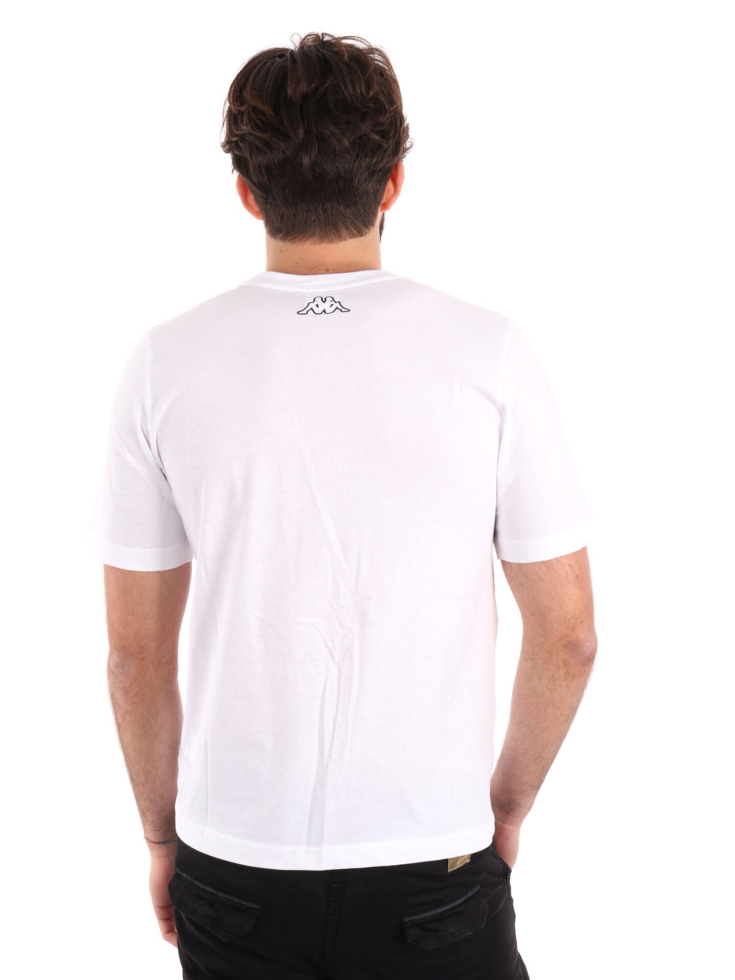T-SHIRT LOGO GLABU KAPPA UOMO BIANCO