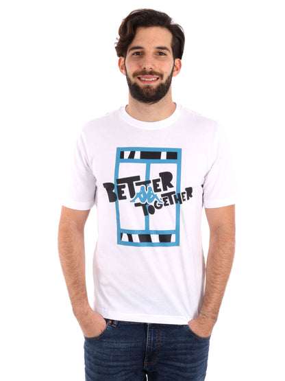T-SHIRT LOGO GIMMIO KAPPA UOMO BIANCO