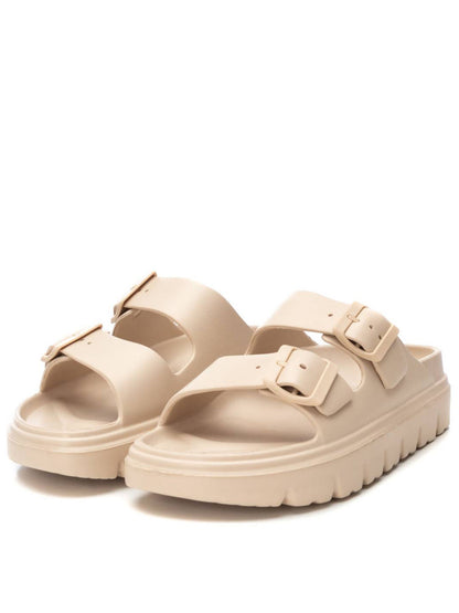 Xti ciabatte flat da donna adulto beige in gomma leggera e confortevole
