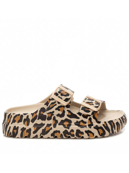 Ciabatte XTI con stampa leopardata multicolore da donna