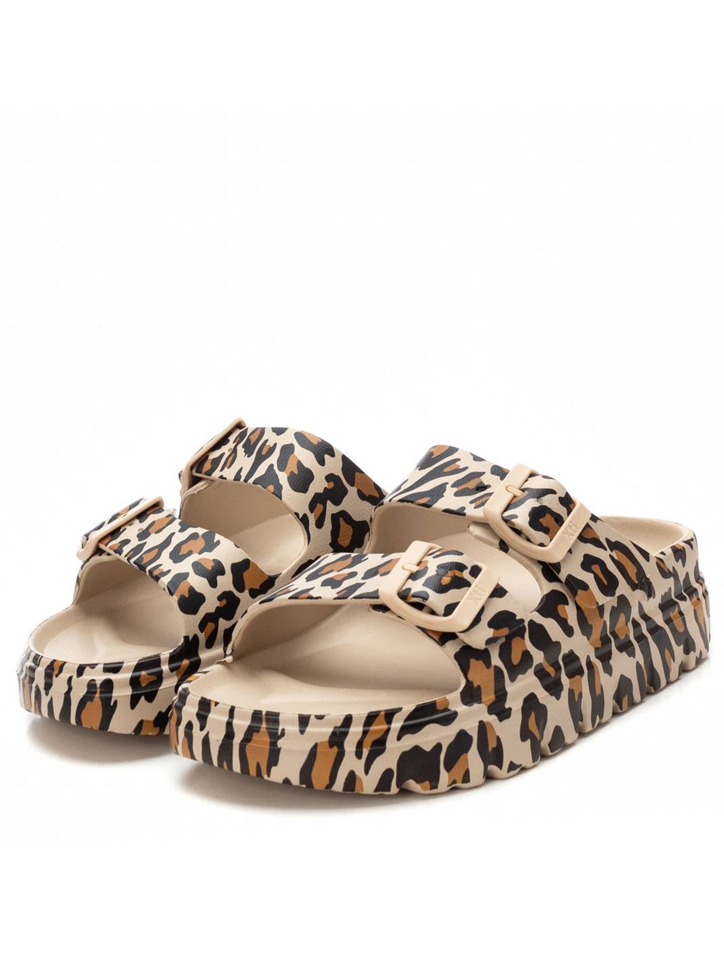 Ciabatte XTI con stampa leopardata multicolore da donna