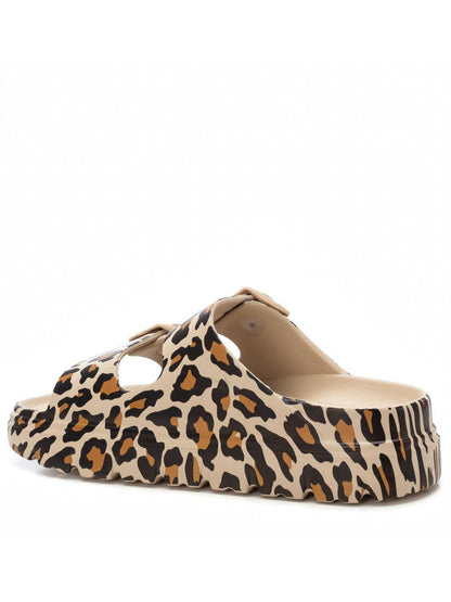 Ciabatte XTI con stampa leopardata multicolore da donna