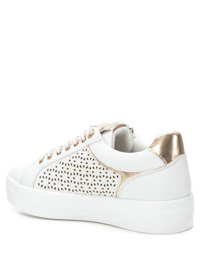 Xti sneakers da donna con platform e zip laterale in bianco