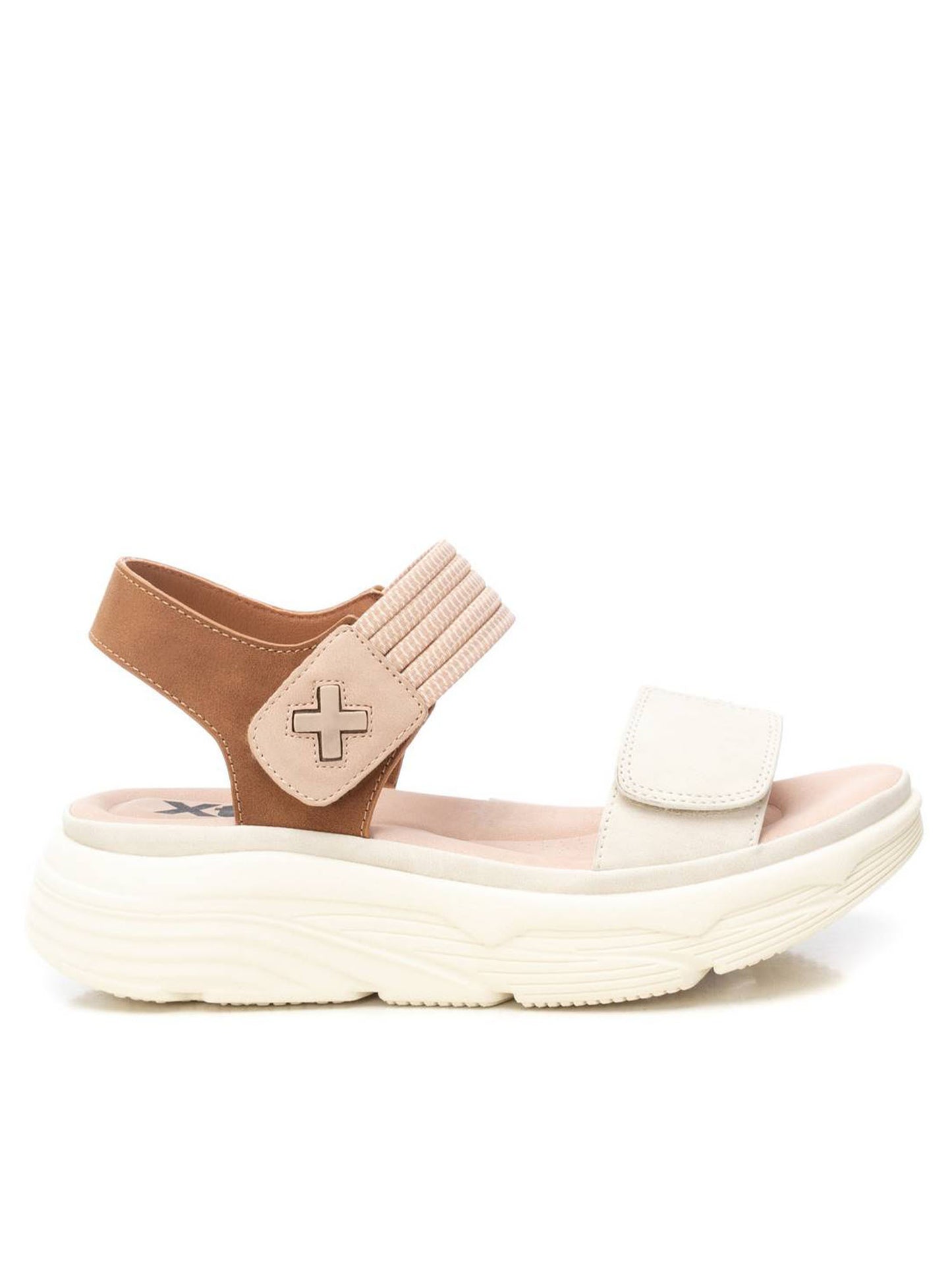 Xti sandalo con zeppa beige da donna adulto per la primavera-estate