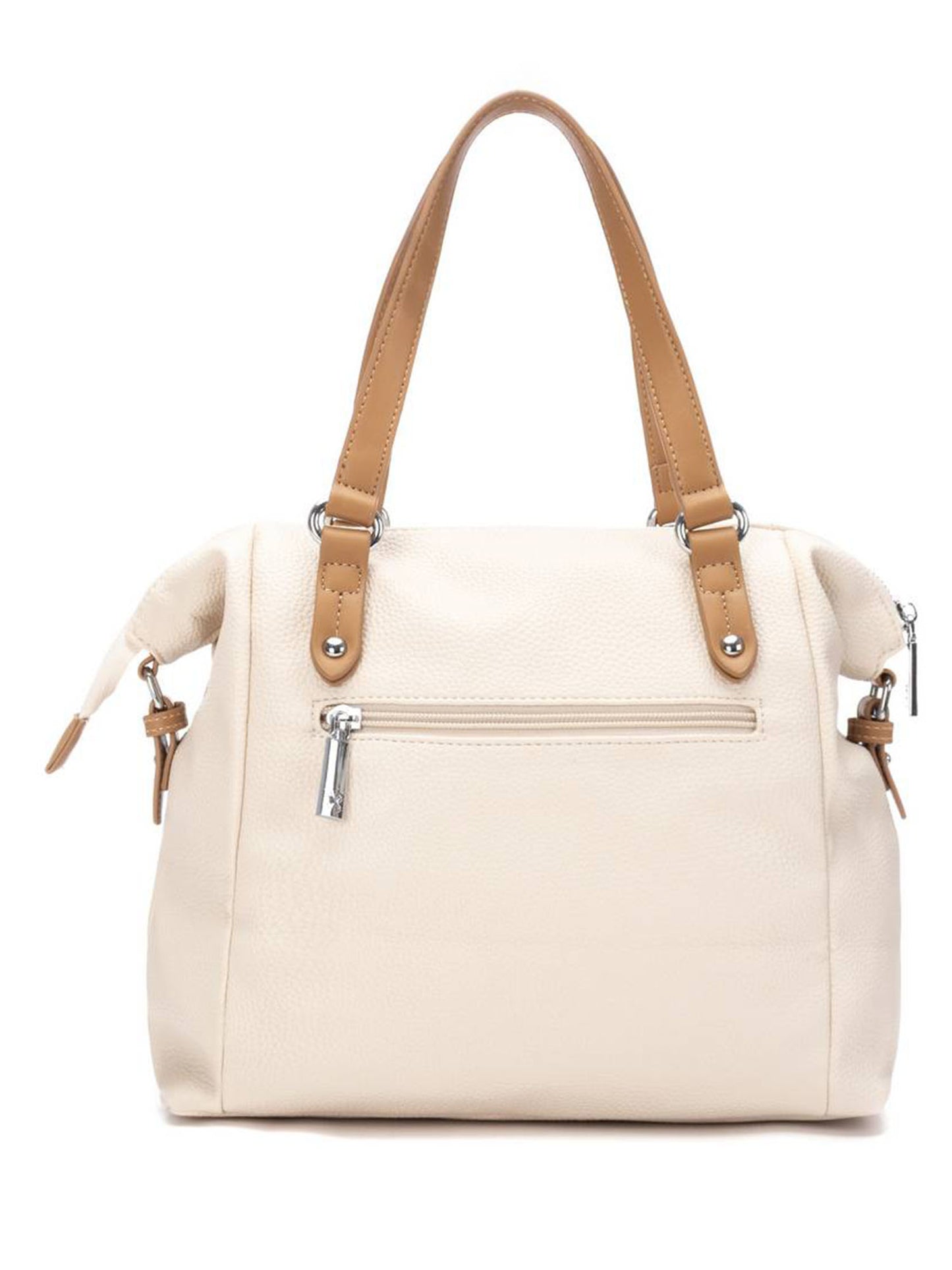 Borsa a spalla Xti beige in similpelle con chiusura a zip
