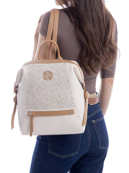 Zaino Xti beige da donna adulto dal design urbano e funzionale