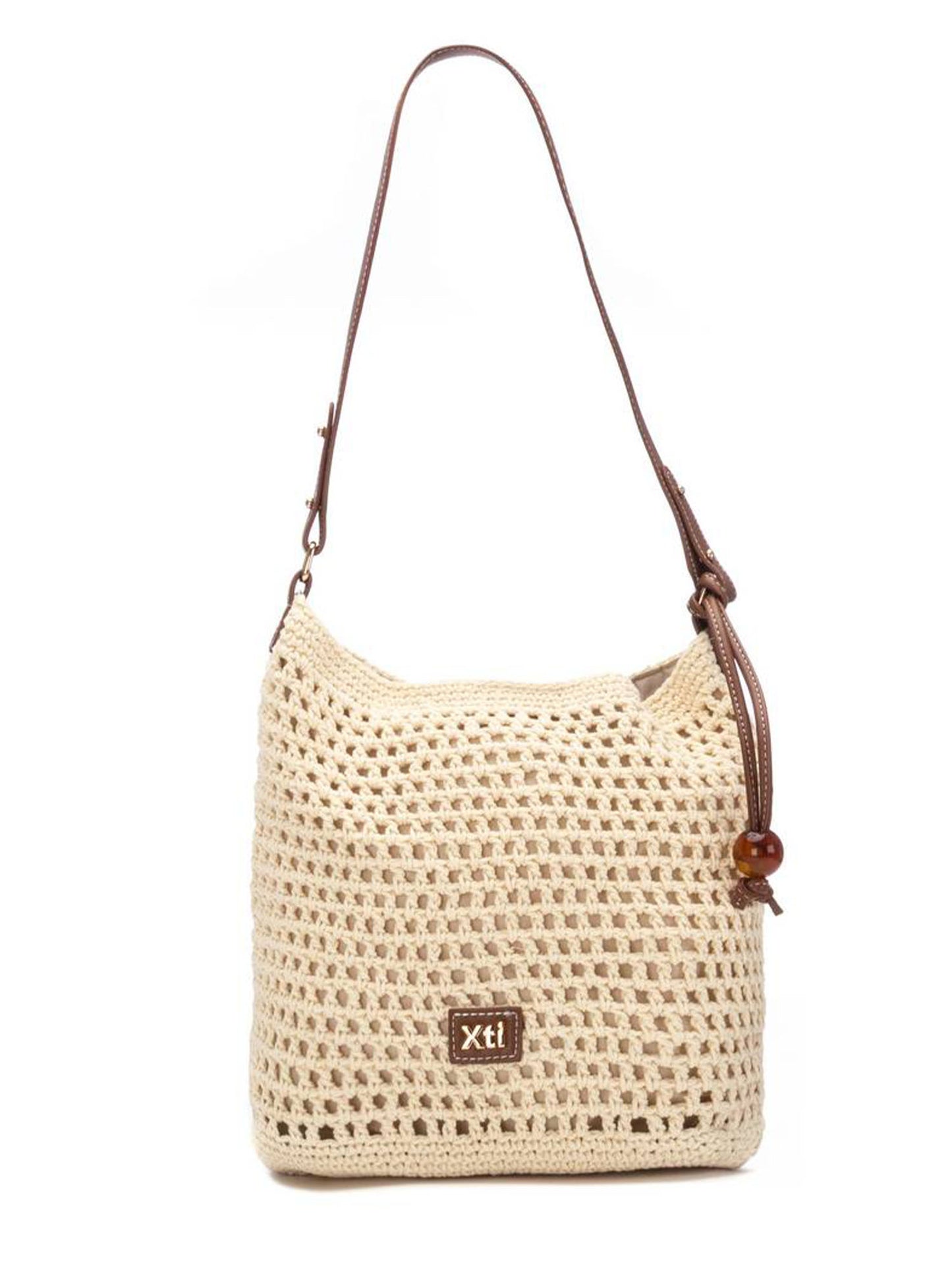 Borsa a tracolla XTI 184599 Ice in rafia bianca da donna